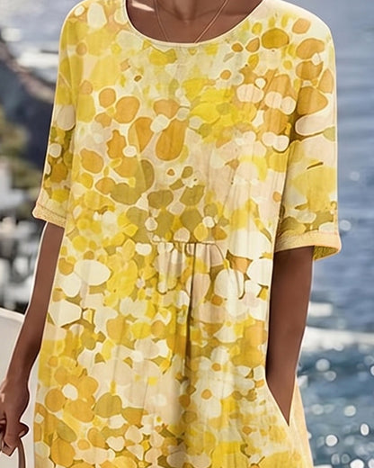 Orlena | Floral Print Relaxed Midi Dress