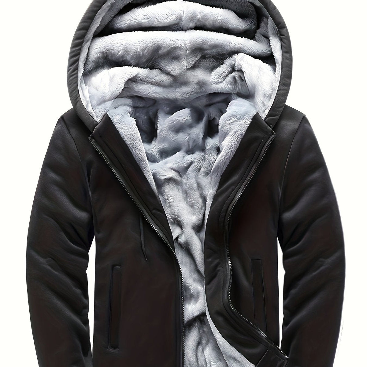 Quinlan | Plush Lined Zip Up Hooded Jacket