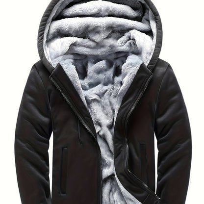 Quinlan | Plush Lined Zip Up Hooded Jacket