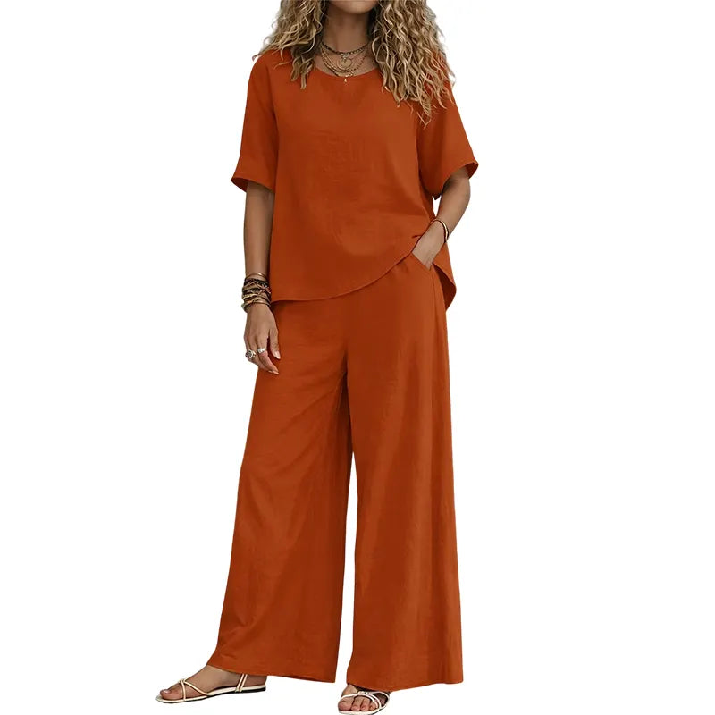 Taverine | Relaxed Wide Leg Two Piece Set