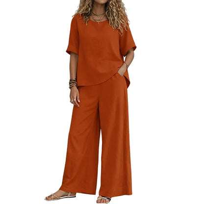 Taverine | Relaxed Wide Leg Two Piece Set