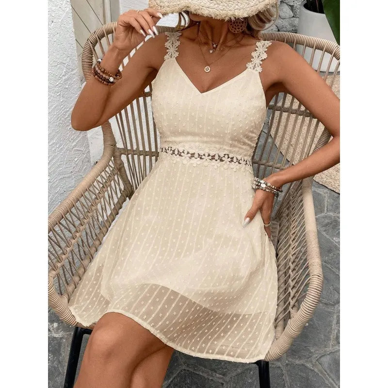 Delysia | Romantic Swiss Dot Mini Dress