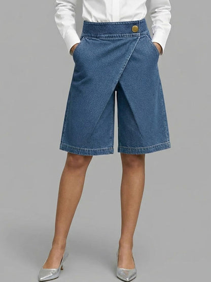 Zephraline | High Waist Wide Leg Shorts