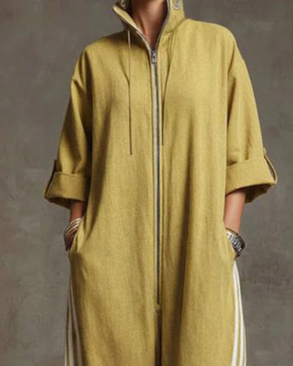 Zylarenne | Zip Front Oversized Jumpsuit