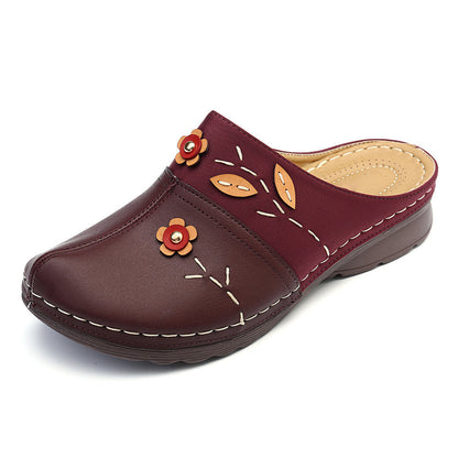 Zorella | Floral Stitch Mule Sandals