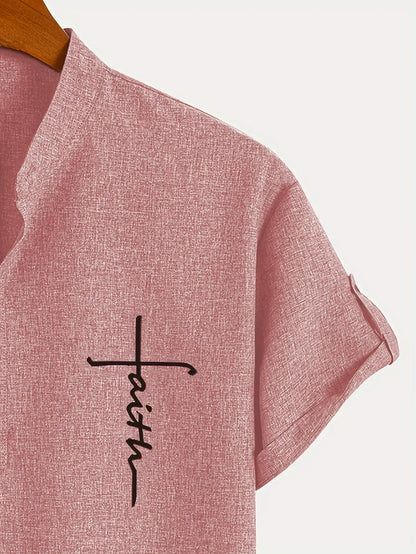 Tavrion | Henley Collar Casual Summer Shirt