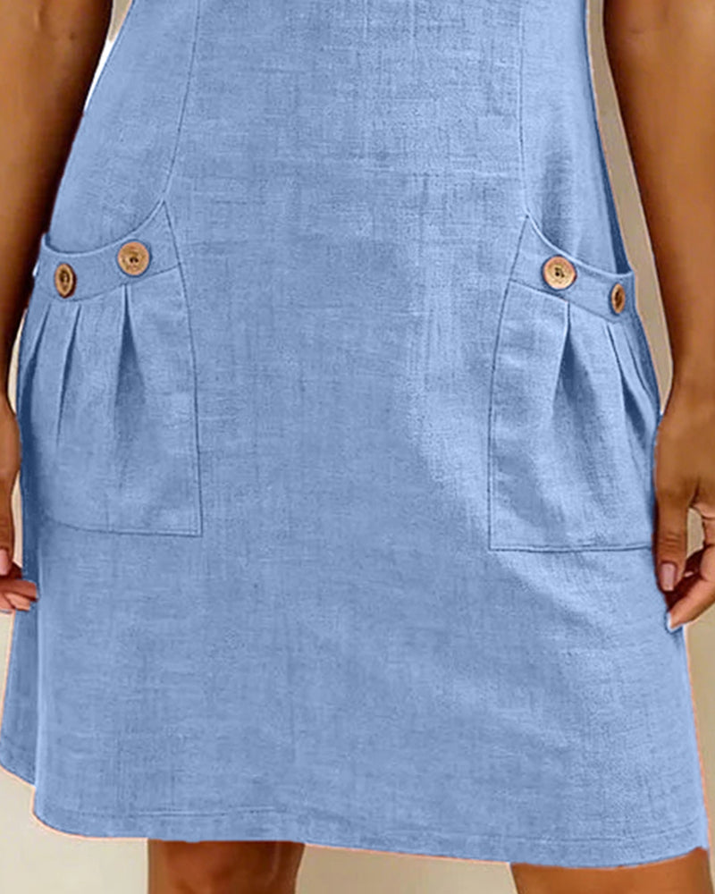 Rosina | Zip Neck Pocket Mini Dress