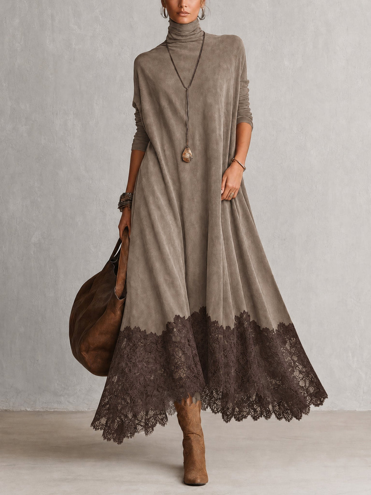 Cresselle | Flowing Lace Hem A Line Dress