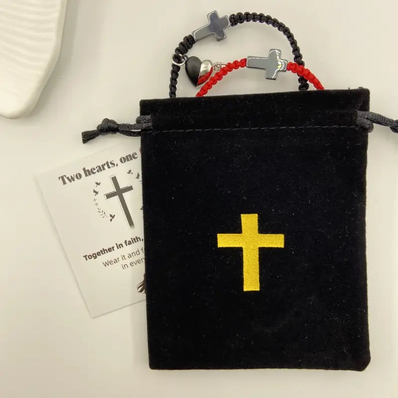 Elaric | Cross Charm Couple Bracelets