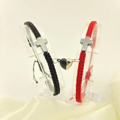 Elaric | Cross Charm Couple Bracelets
