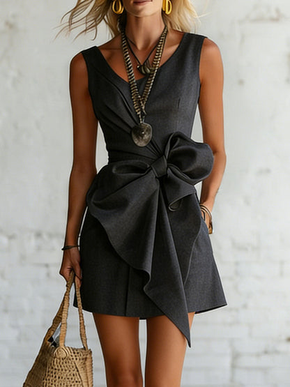 Vaelunara | Ribbon Waist Mini Dress