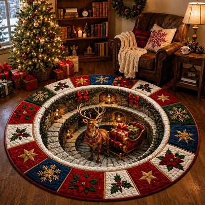 Gretchen | Festive Christmas Round Rug