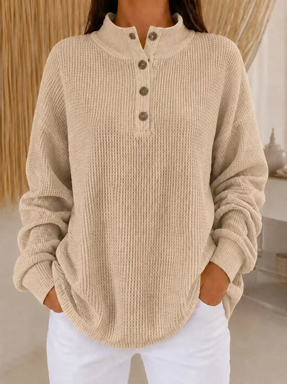 Nesta | Relaxed Mock Neck Knit Sweater