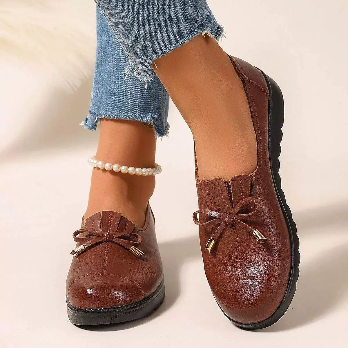 Gwenora | Bow Front Everyday Loafers