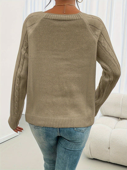 Corentine | Cable Knit Button Sweater