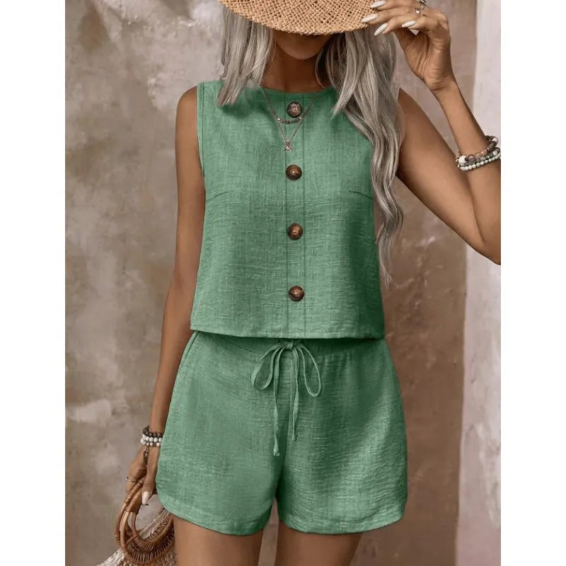 Diantha | Button Detail Two Piece Set