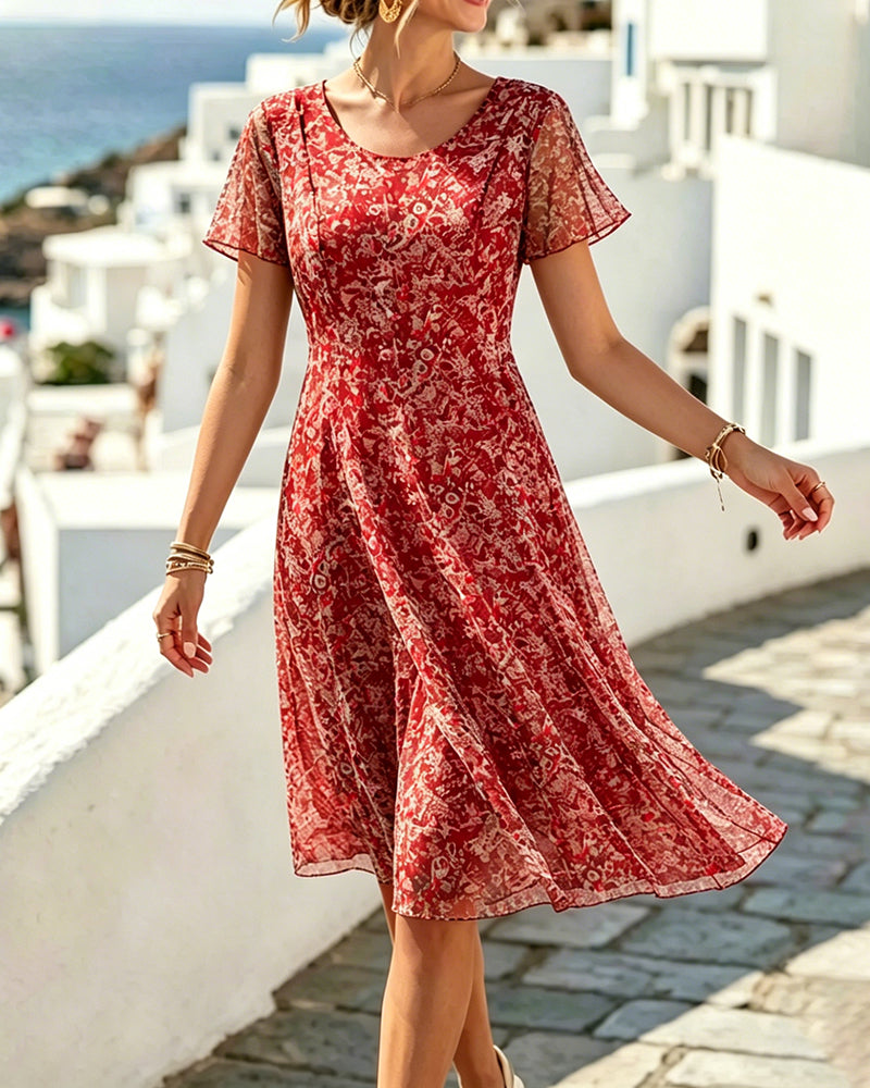 Zylisse | Floral Mesh Midi Dress