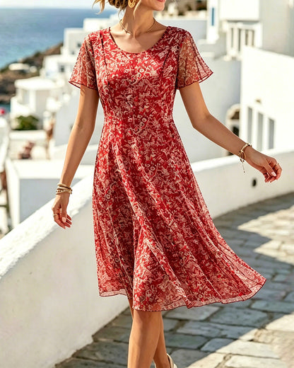Zylisse | Floral Mesh Midi Dress