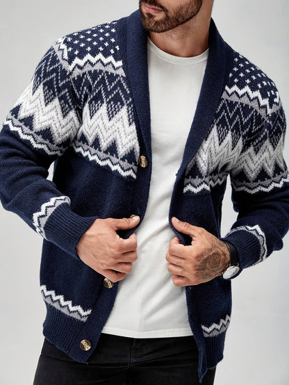 Torrance | Nordic Pattern Button Cardigan