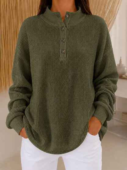 Nesta | Relaxed Mock Neck Knit Sweater