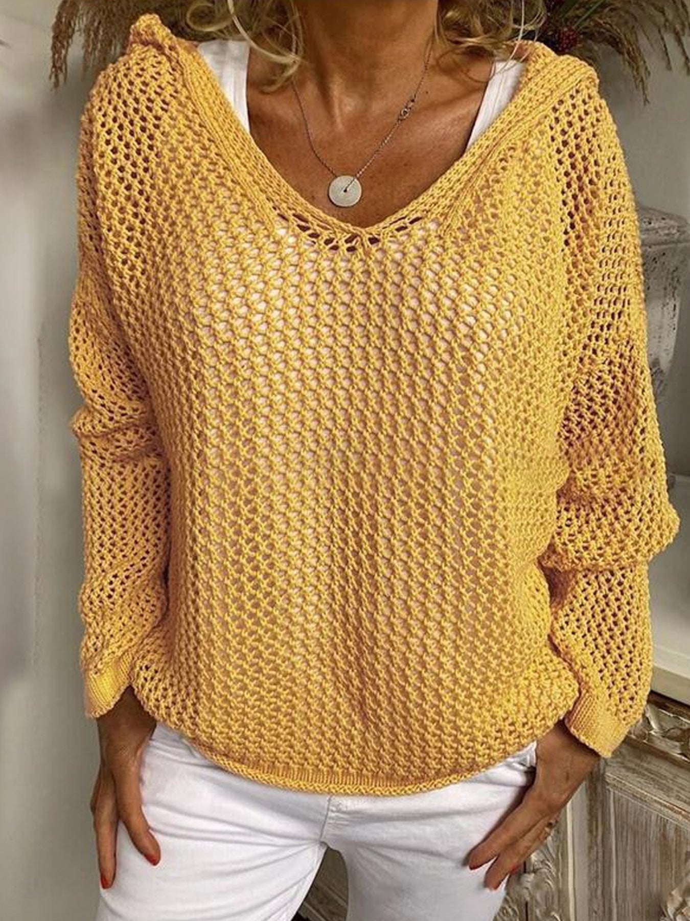 Elovira | Hooded Knit Pullover