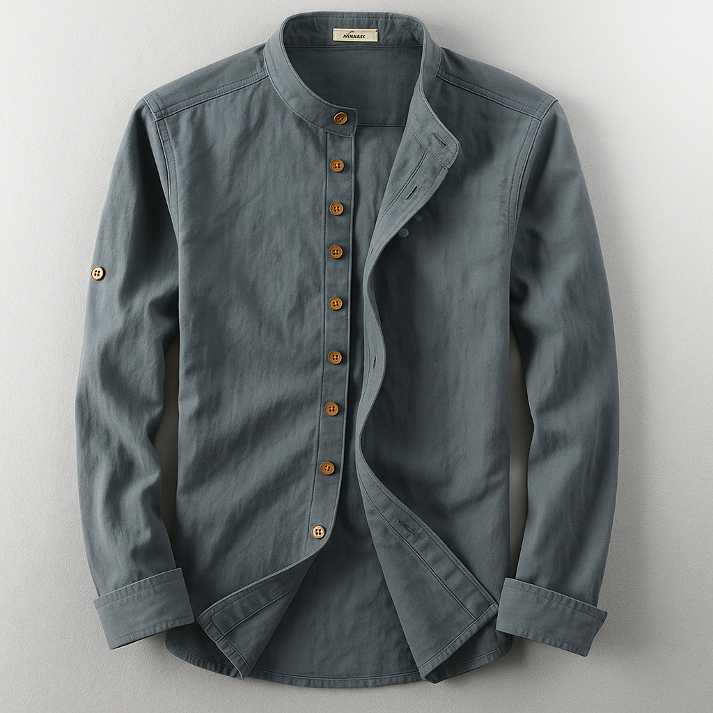 Dorian | Stand Collar Button Shirt