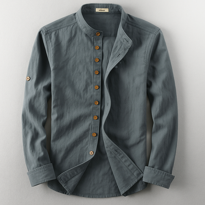 Dorian | Stand Collar Button Shirt