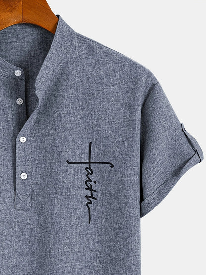Tavrion | Henley Collar Casual Summer Shirt