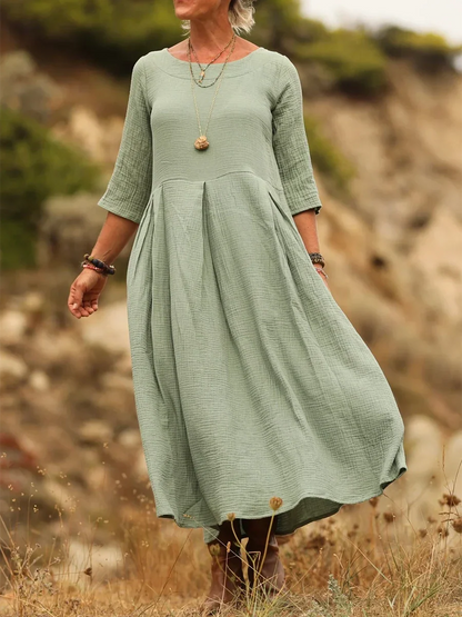 Mirevalda | Flowy Pleated Maxi Dress