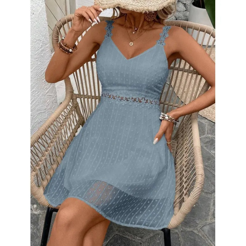 Delysia | Romantic Swiss Dot Mini Dress