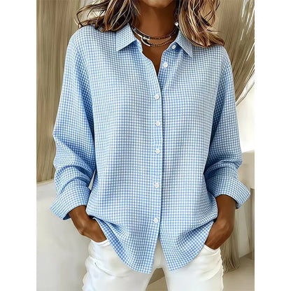 Maristelle | Classic Gingham Button Blouse