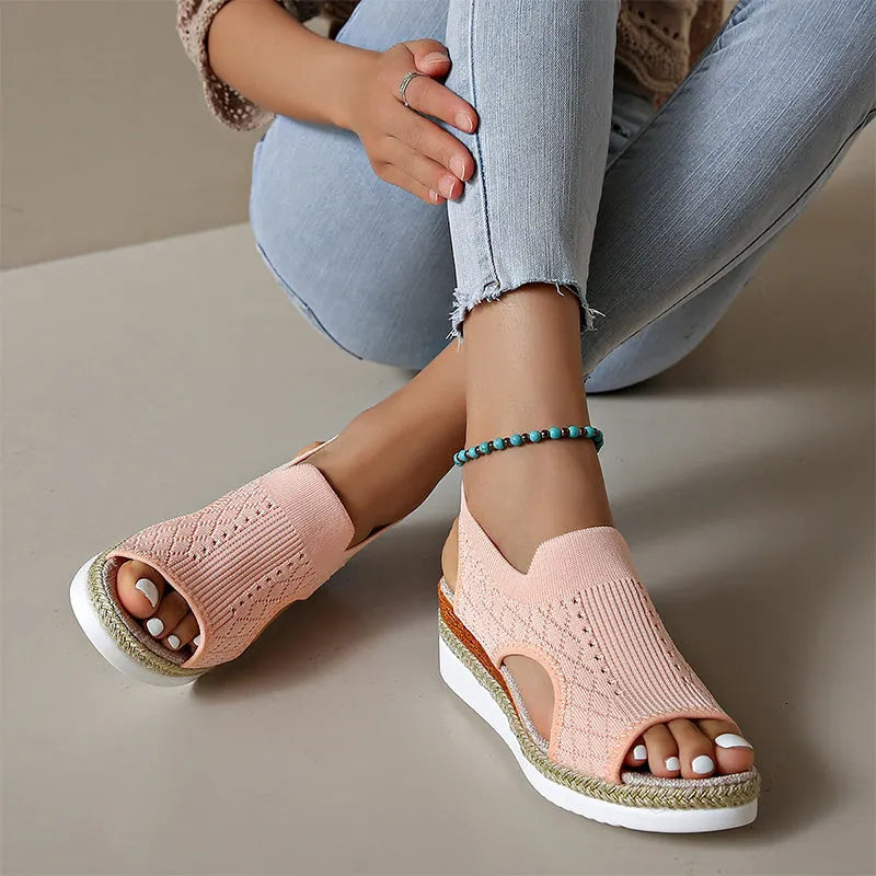 Briseina | Cushioned Platform Walking Sandals