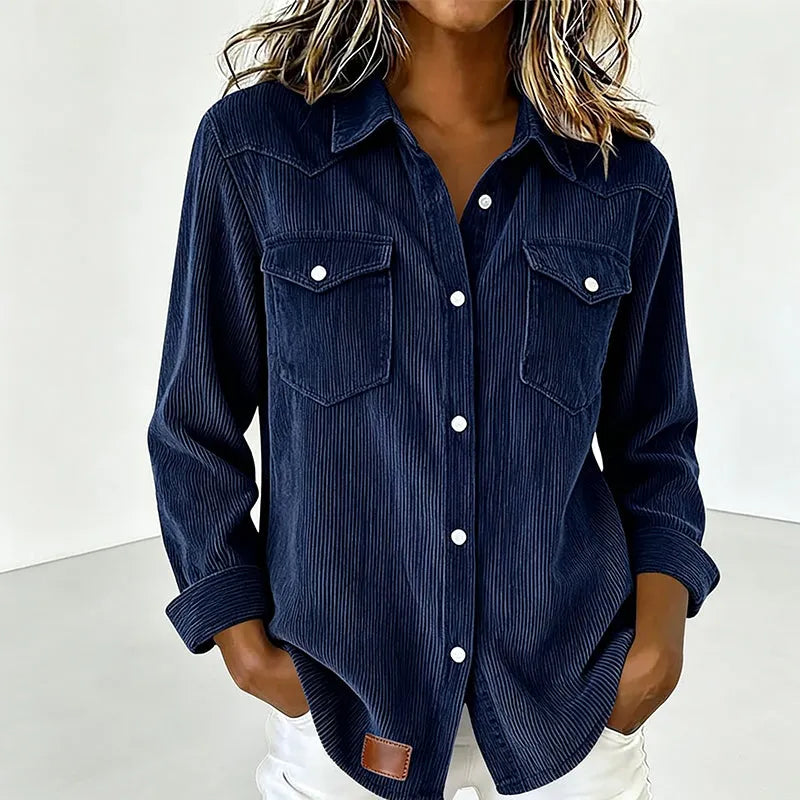 Renavia | Casual Corduroy Button Up Shirt