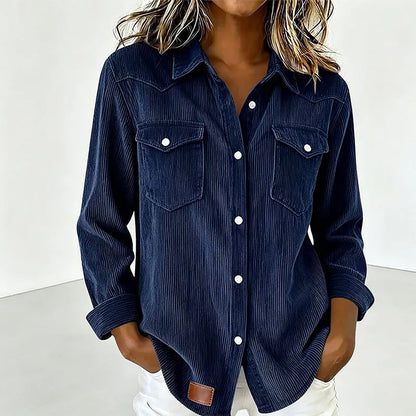Renavia | Casual Corduroy Button Up Shirt