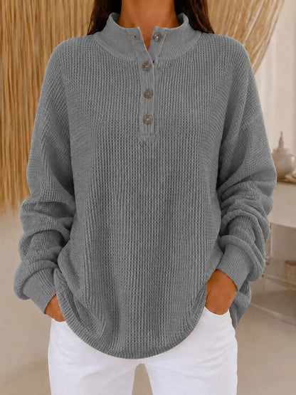 Nesta | Relaxed Mock Neck Knit Sweater