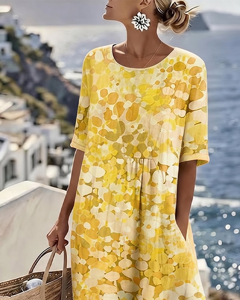 Orlena | Floral Print Relaxed Midi Dress