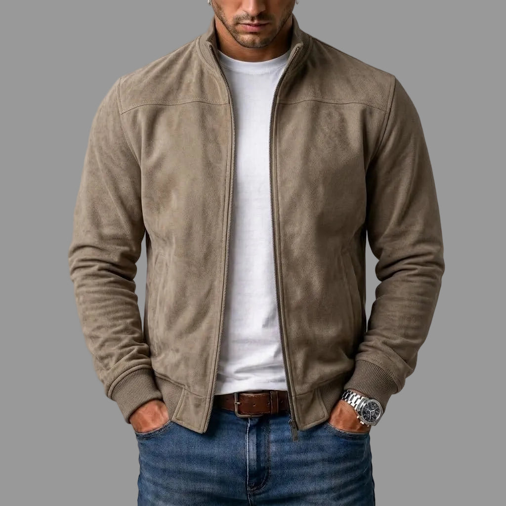 Calder | Refined Suede Zip Up Jacket