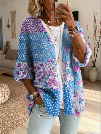 Solara | Floral Patchwork Cardigan