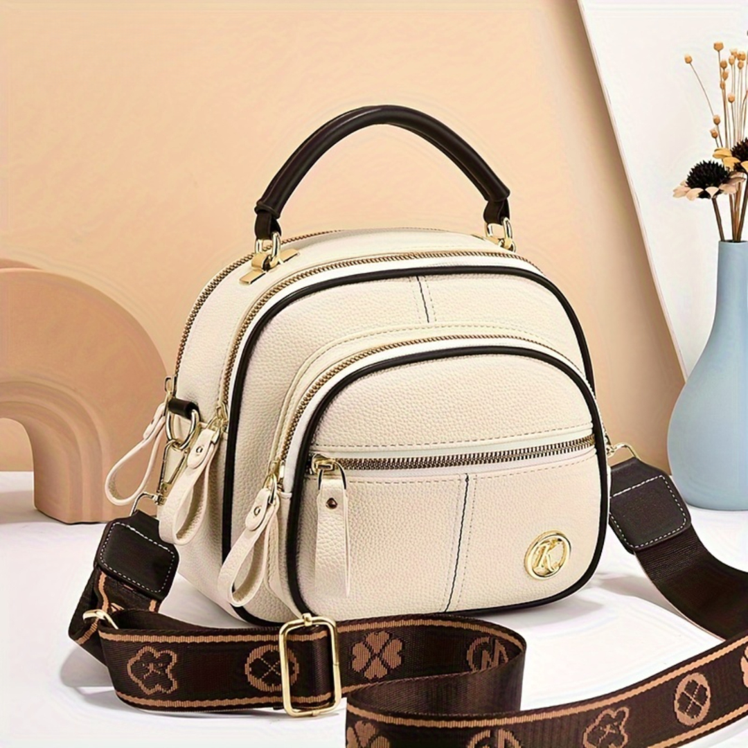 Elarose | Double Zip Crossbody Shoulder Bag