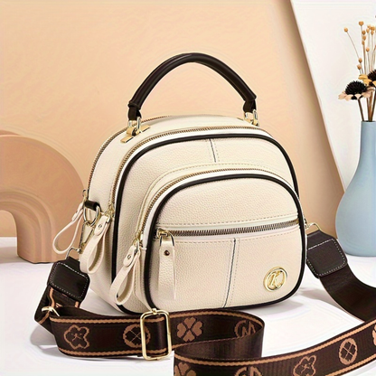 Elarose | Double Zip Crossbody Shoulder Bag
