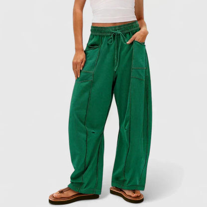Daciana | Relaxed Drawstring Wide Leg Trousers