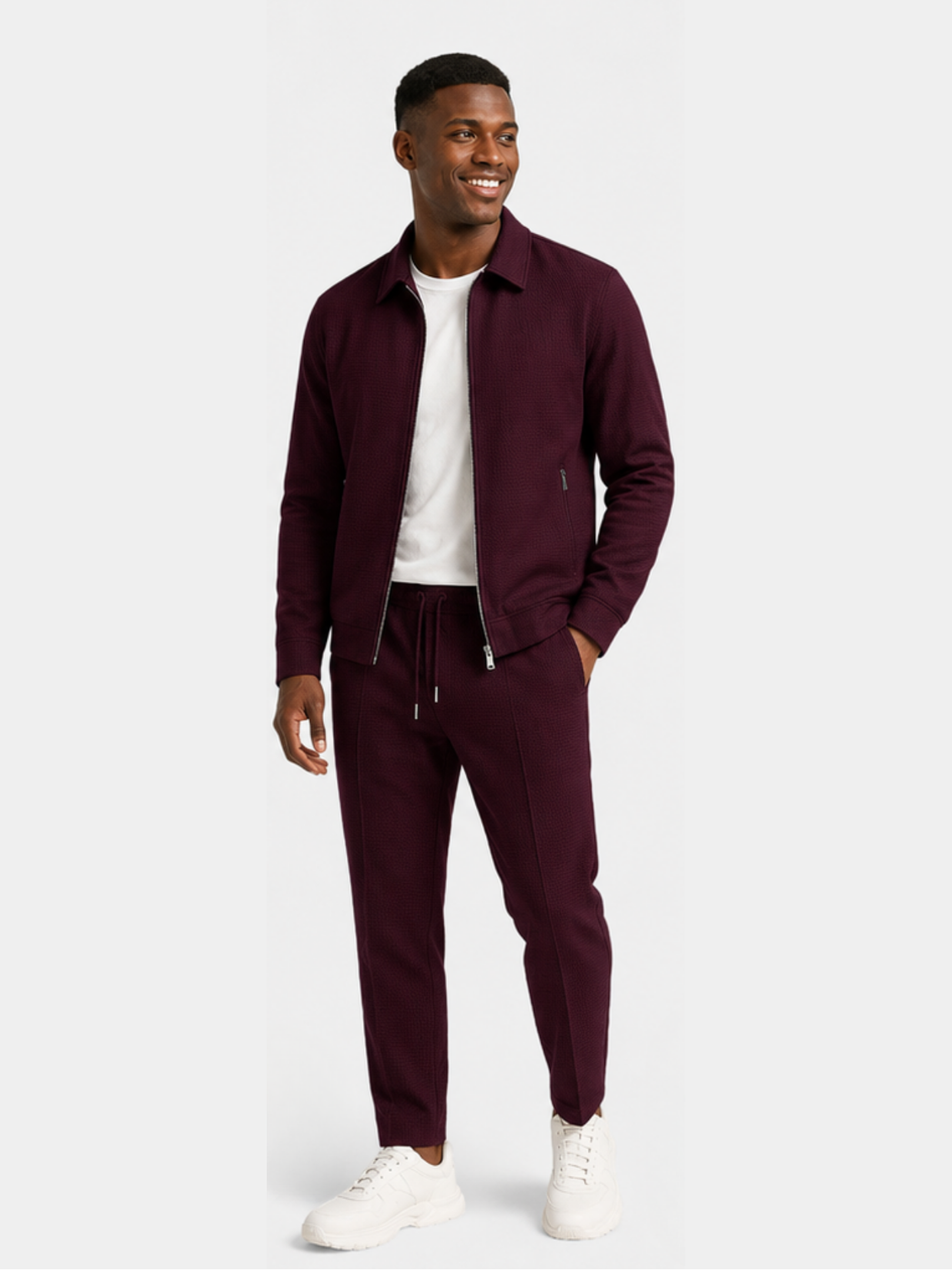 Corbett | Textured Zip Jacket Co Ord Set