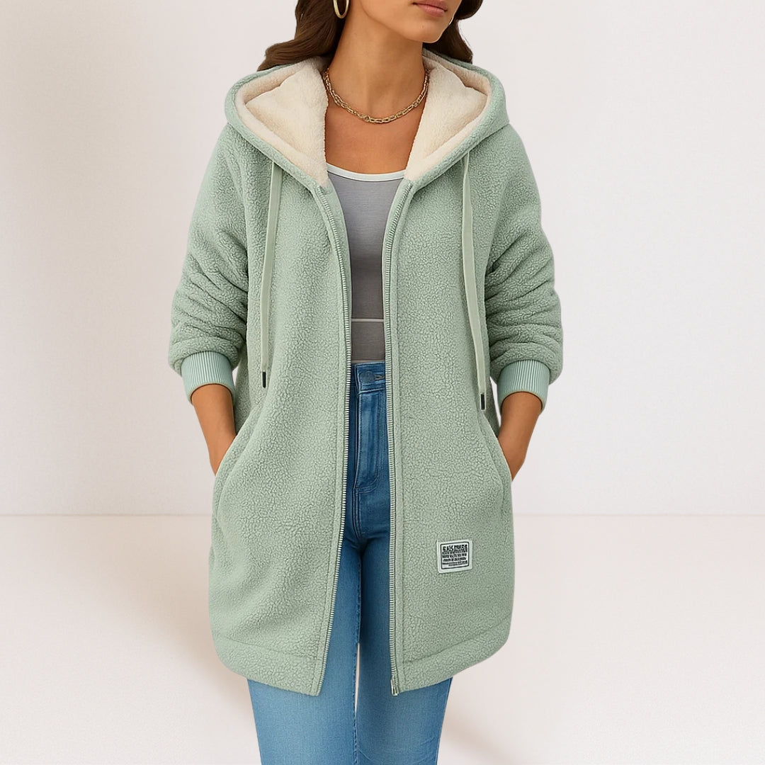 Havena | Plush Lined Longline Hooded Jacket