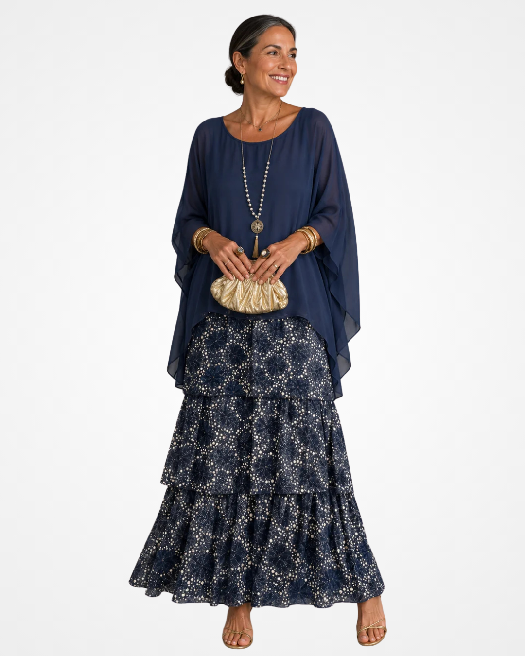 Xyloria | Flowing Tiered Maxi Dress