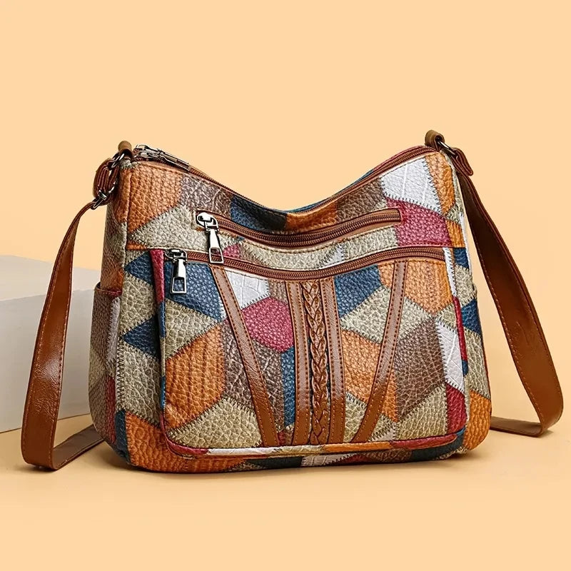 Kirelle | Geometric Patchwork Crossbody Bag