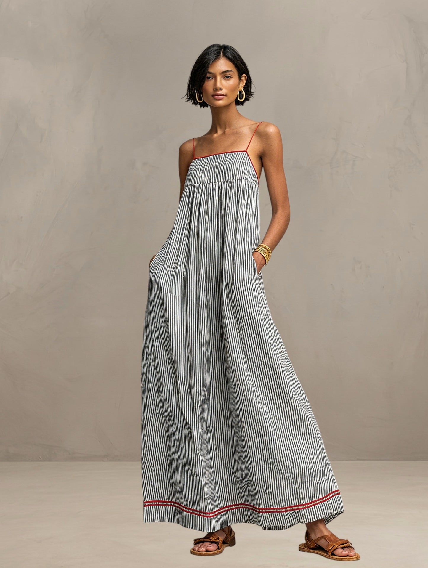 Eulina | Lightweight Spaghetti Strap Maxi Dress