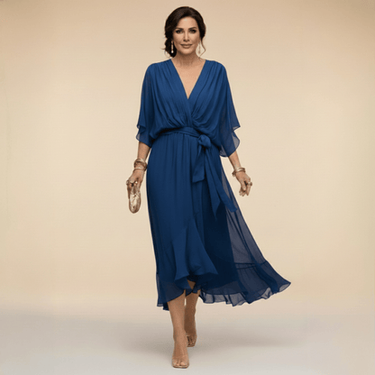 Avielle | Flowing Tie Waist Midi Dress