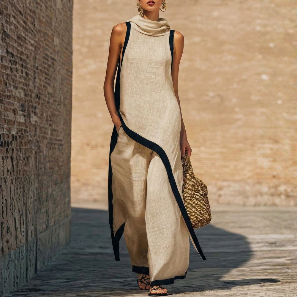 Calyssa | Flowing Contrast Edge Jumpsuit