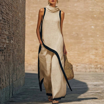 Calyssa | Flowing Contrast Edge Jumpsuit