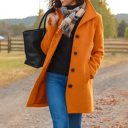 Adair | Refined Single Breasted Long Coat